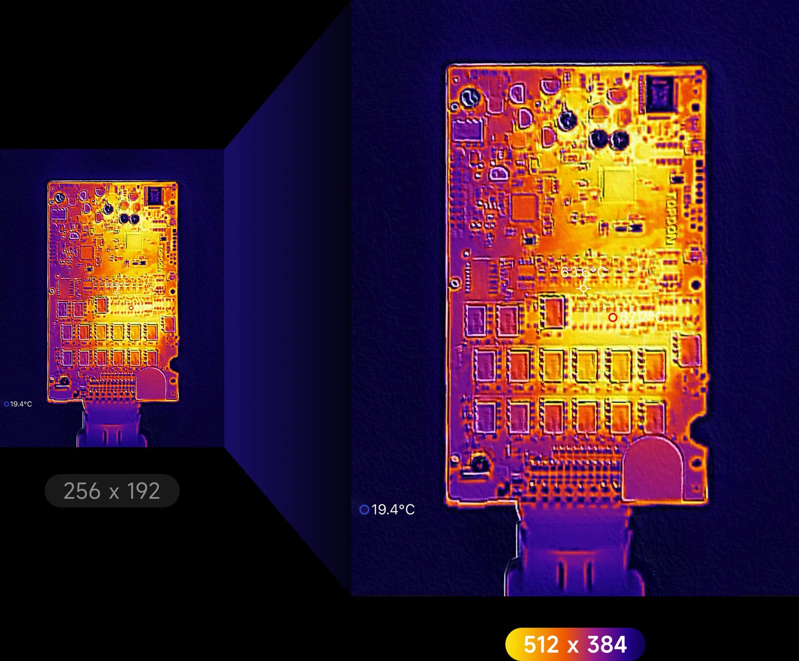 Тепловое разрешение 512×384 — тепловизор TC001 Max